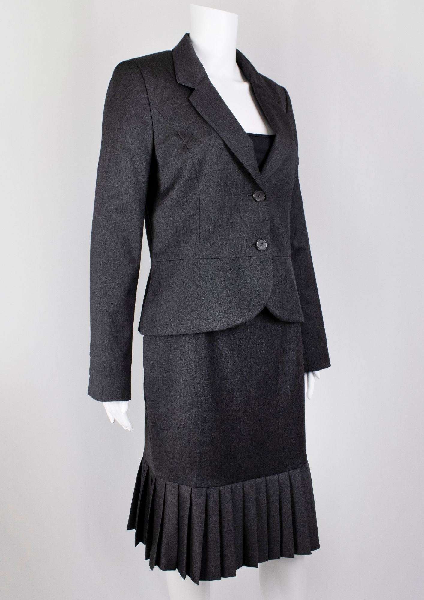 Joseph Grey Pleated Skirt