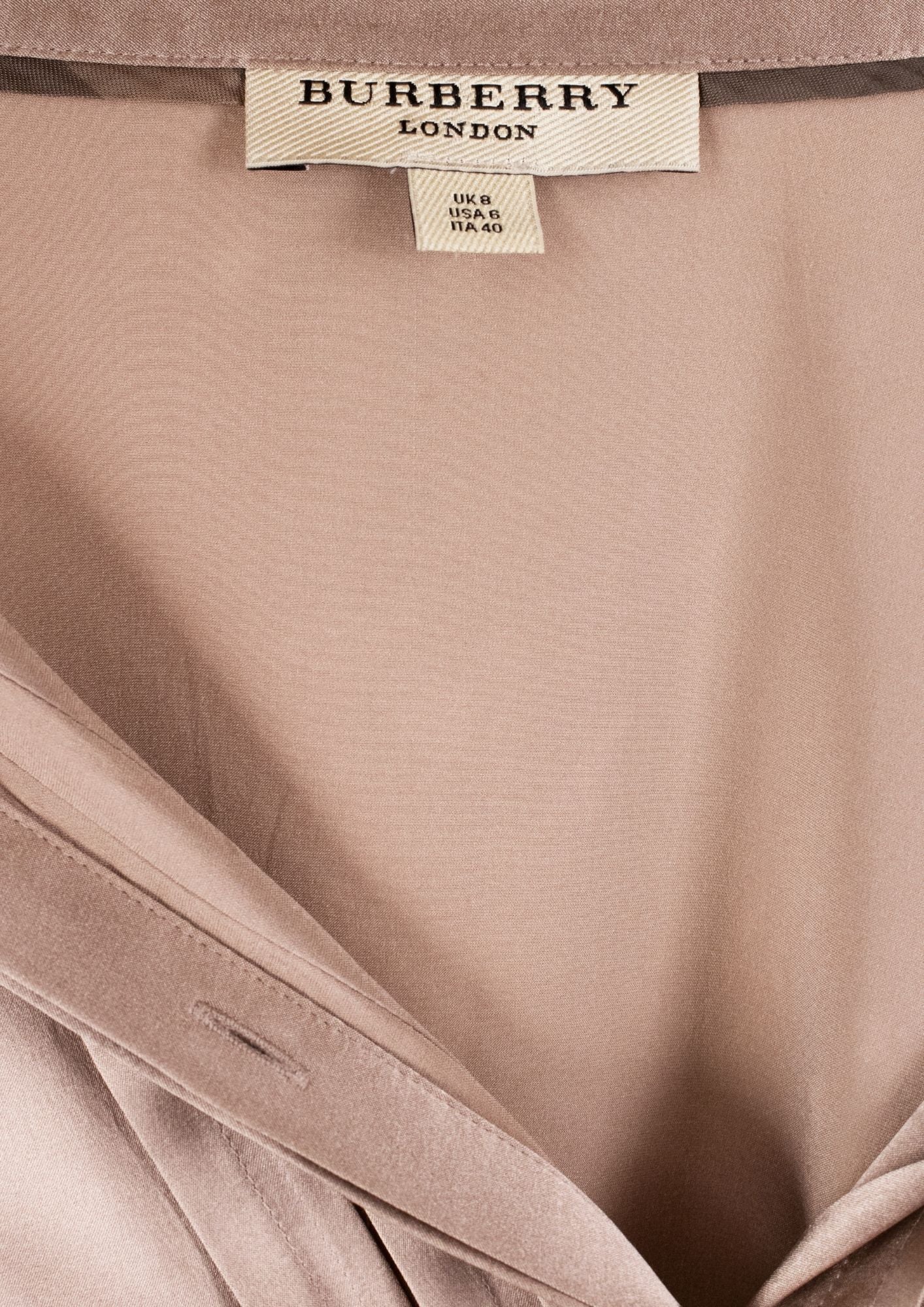 Burberry Taupe Silk Blouse - Reloved - Timeless Styles