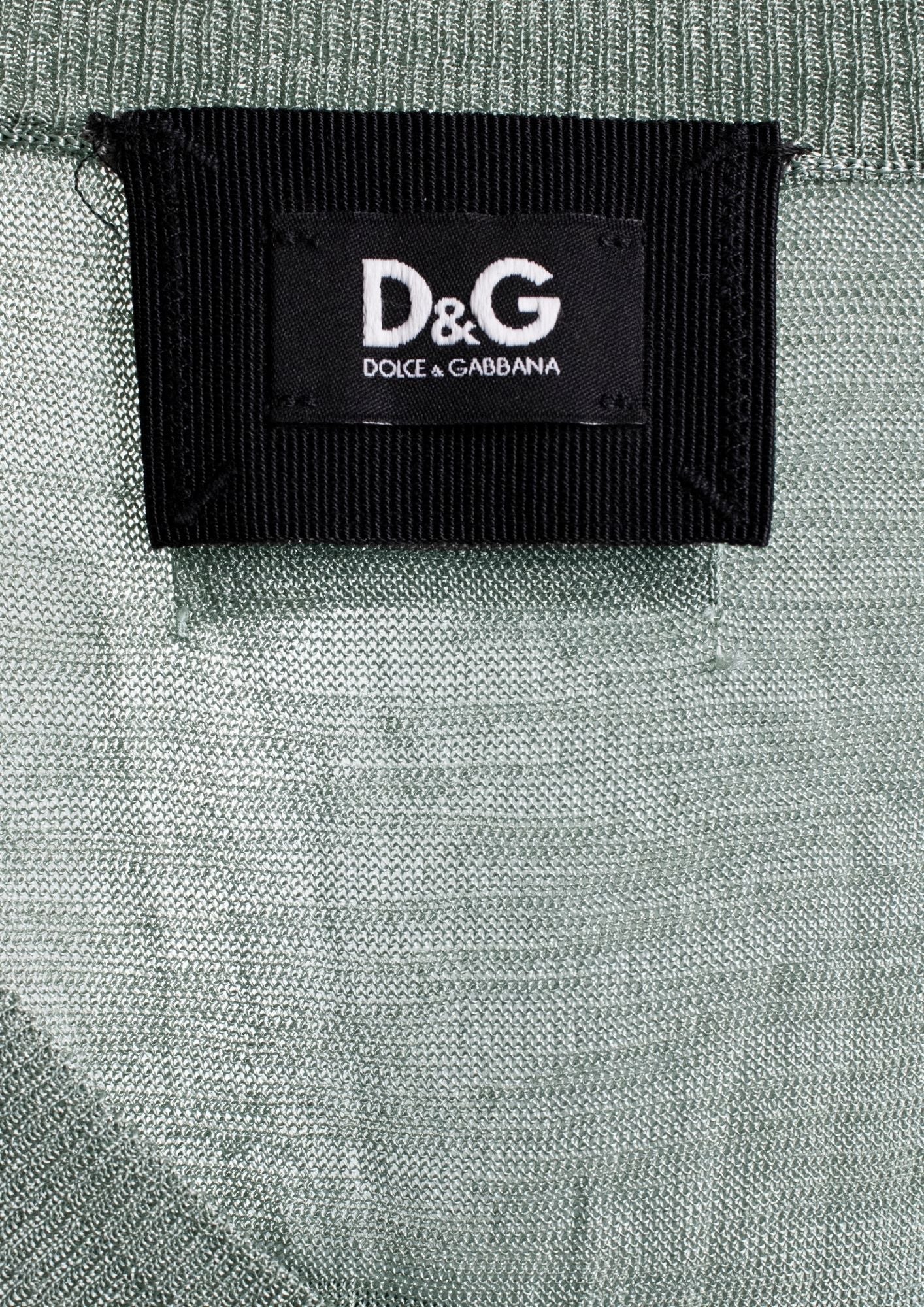 D&G Sage Green Knit Top - Reloved - Timeless Styles
