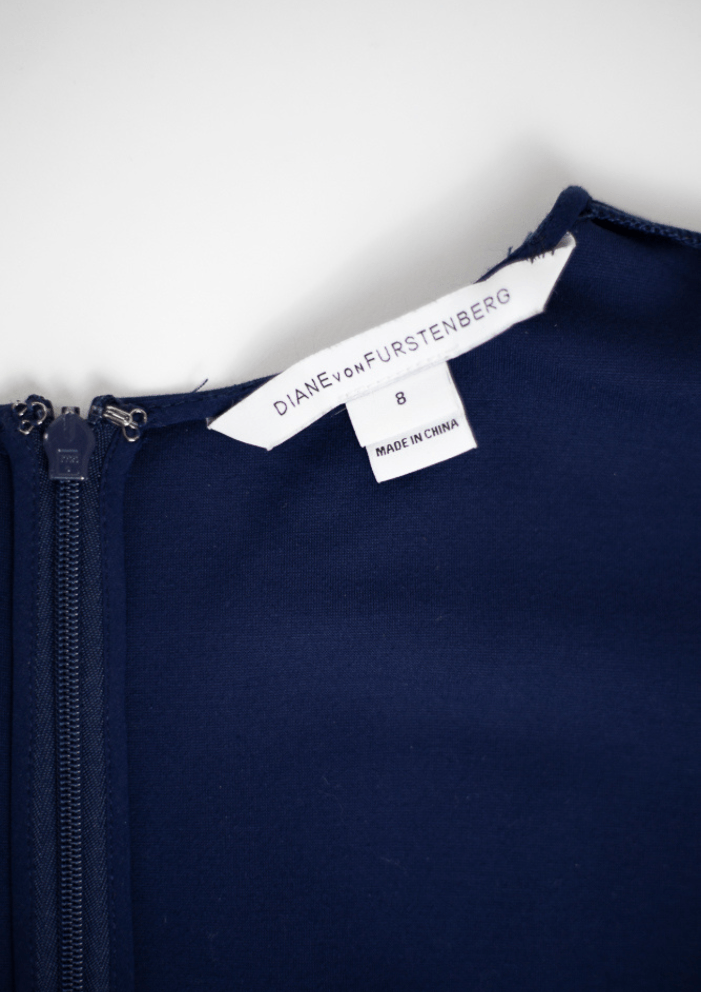 Diane von Furstenberg Fit - and - Flare Navy Dress - Reloved - Timeless Styles