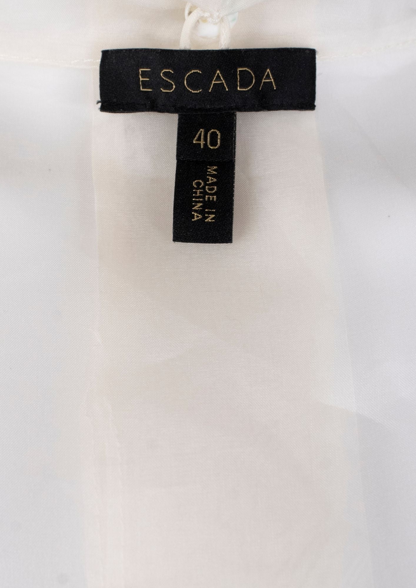 Escada White Sheer Top - Reloved - Timeless Styles