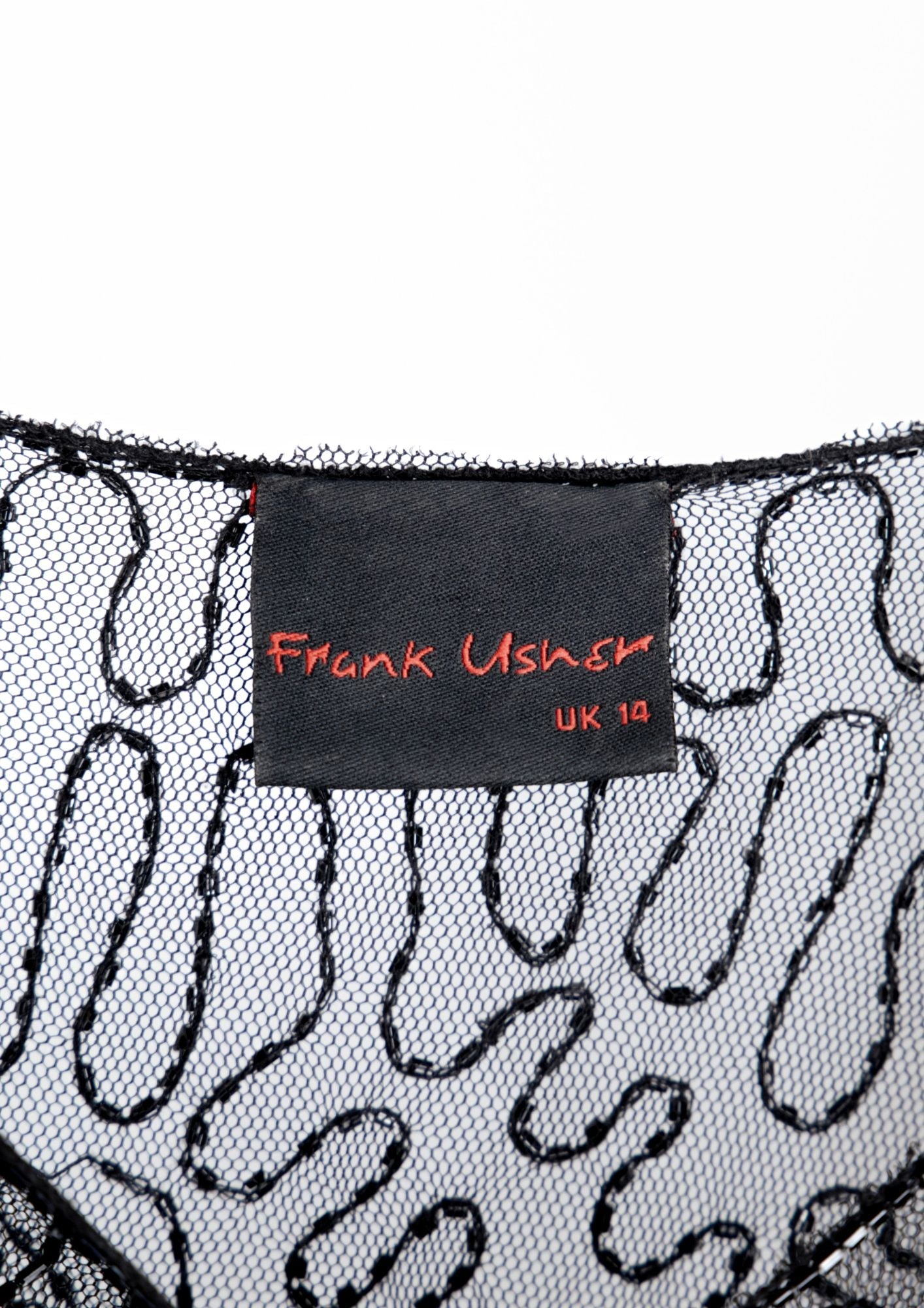 Frank Usher Black Beaded Dress - Reloved - Timeless Styles