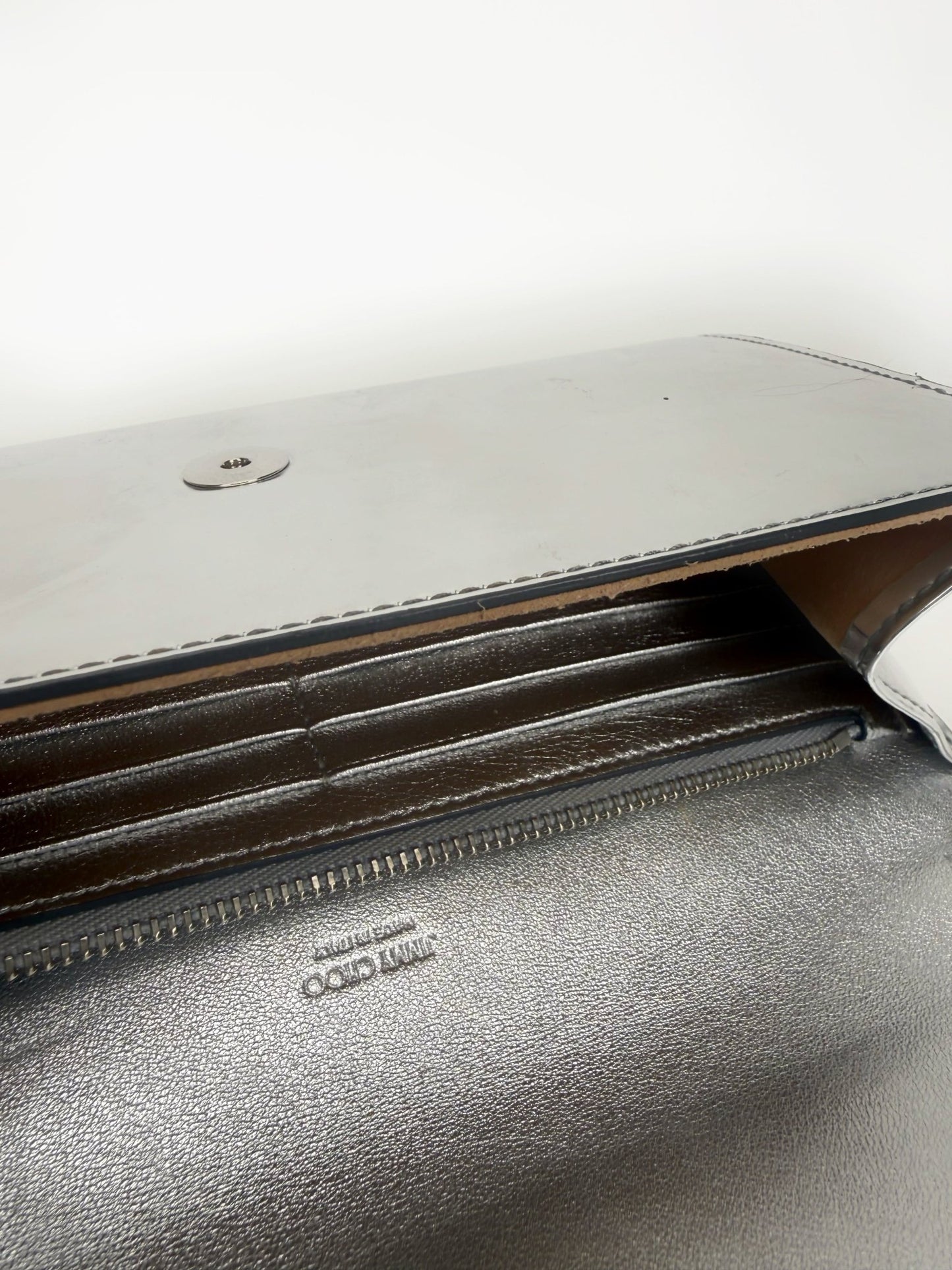 Jimmy Choo Silver Clutch Bag - Reloved - Timeless Styles