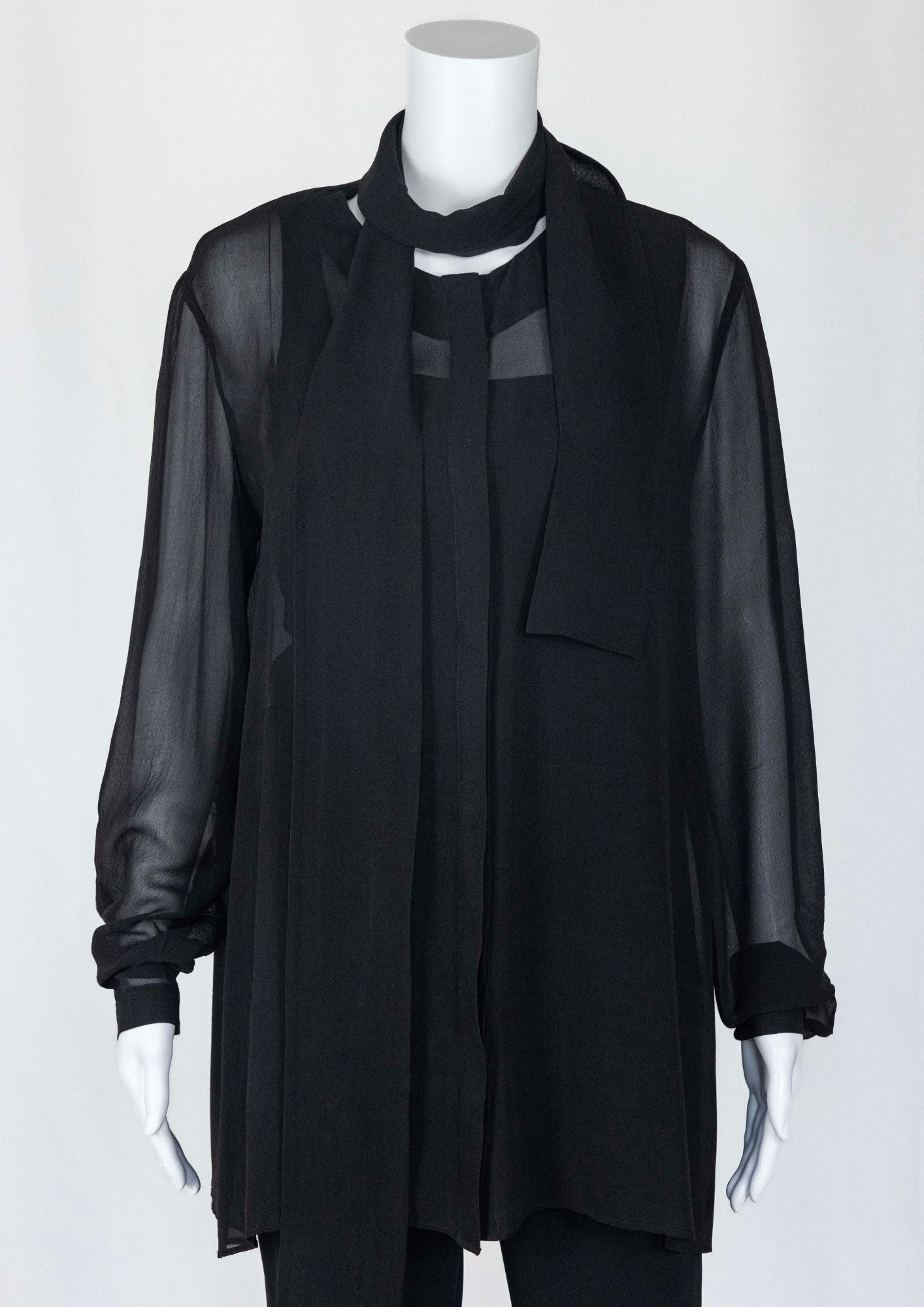 Joseph Black Sheer Top - Reloved - Timeless Styles