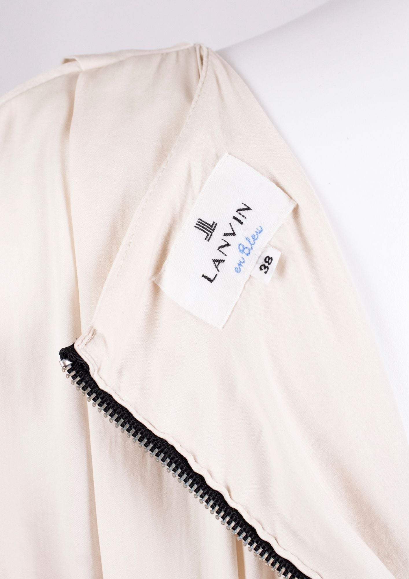 Lanvin En Bleu Two - Tone Draped Dress - Reloved - Timeless Styles