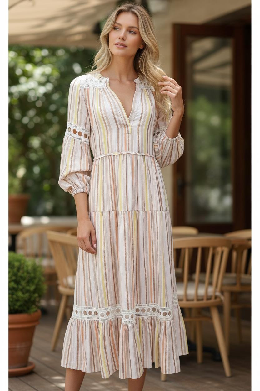 Lemlem Multicoloured Midi Dress - Reloved - Evening and Occasion Wear