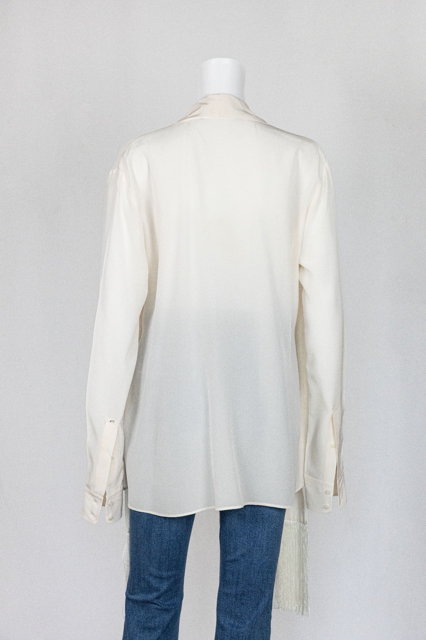 Sportsmax Off-White Silk Top
