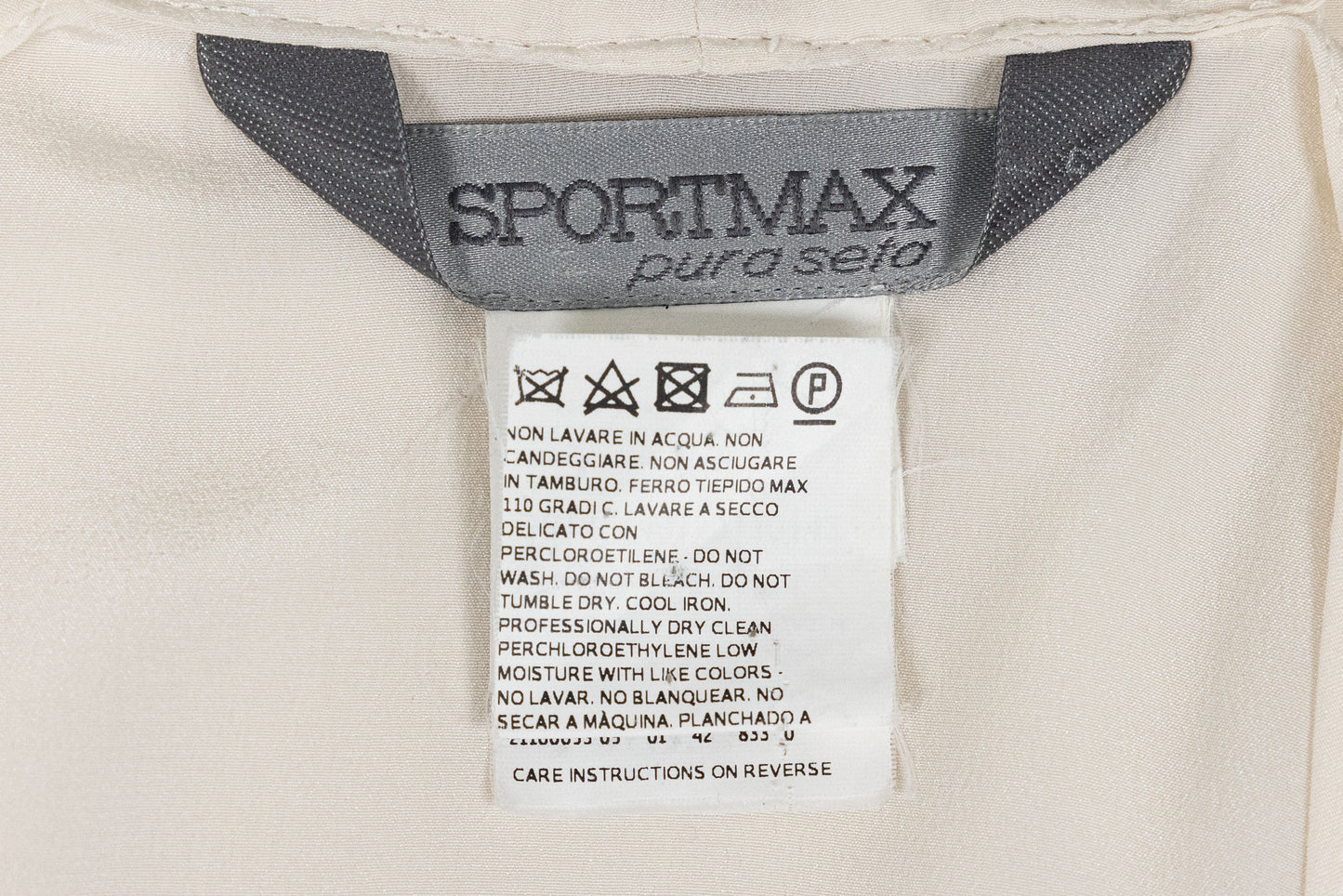 Sportsmax Off-White Silk Top