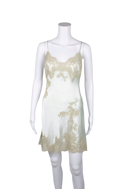 Marjolaine Silk & Lace Slip Dress