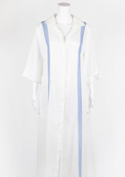 A Mere Co. Resort Linen Shirt Dress - Reloved - Evening and Occasion Wear