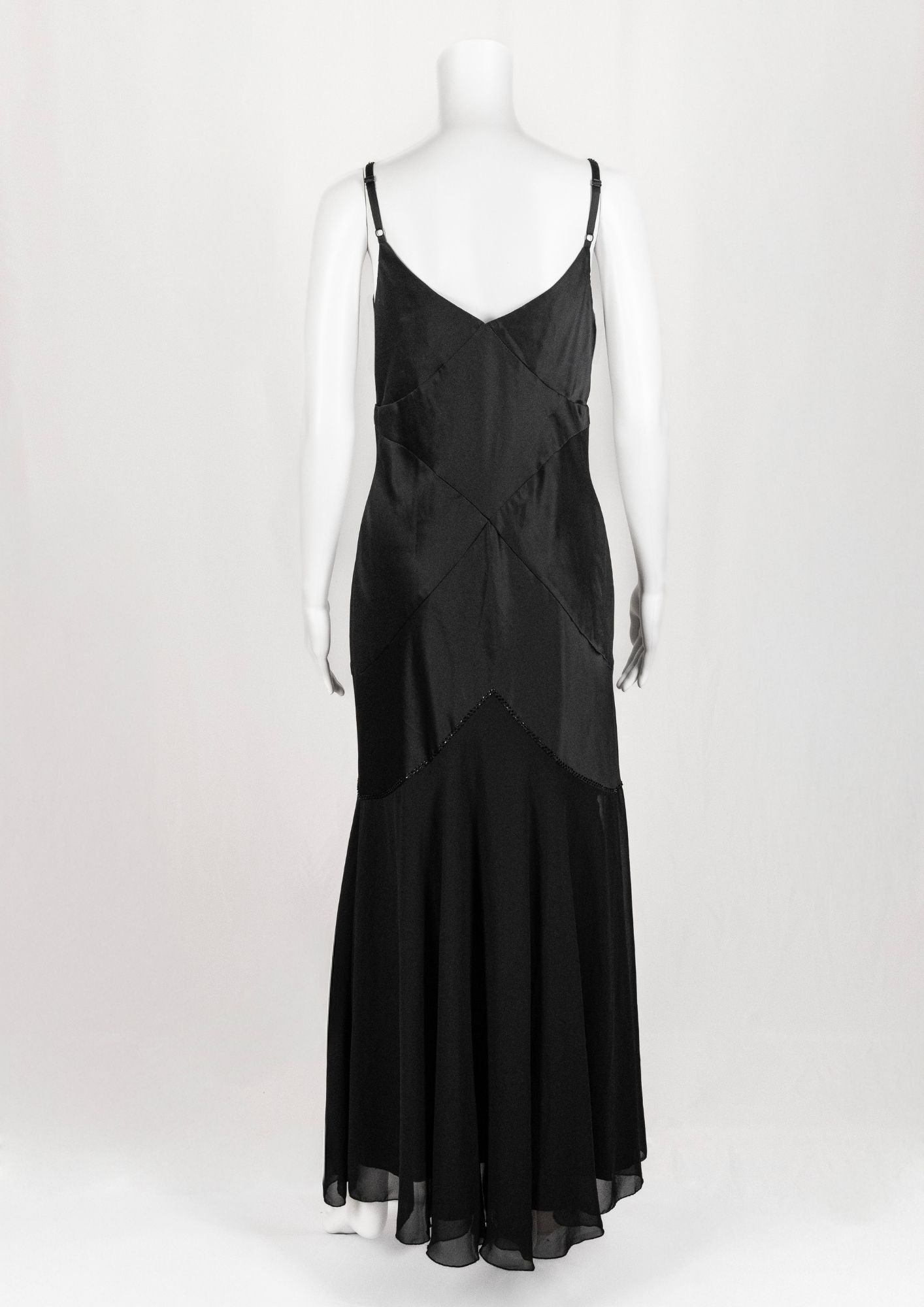 Amanda Wakeley Black Spaghetti Strap Gown – Reloved