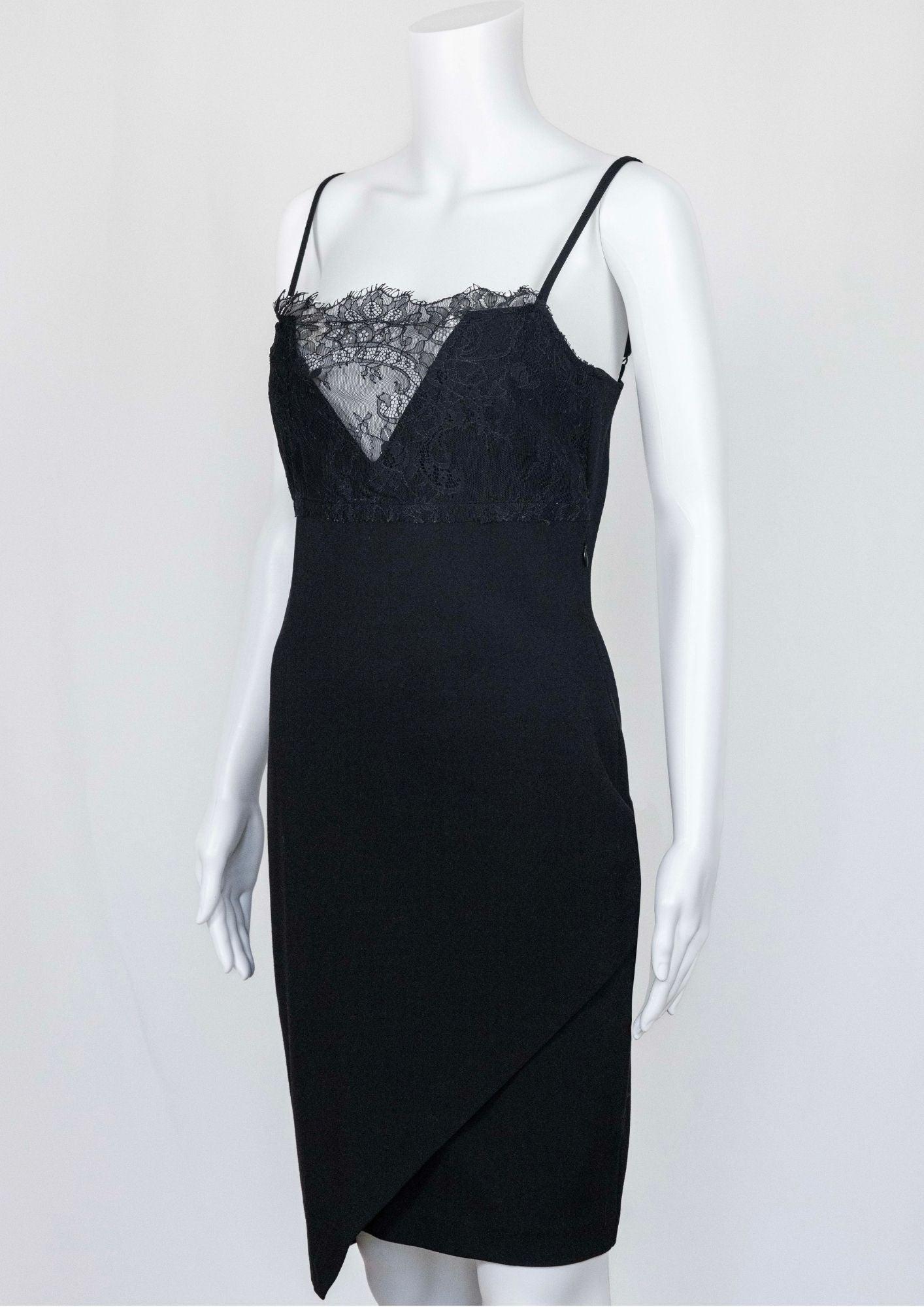 Black Lace Slip Dress - Reloved - Timeless Styles