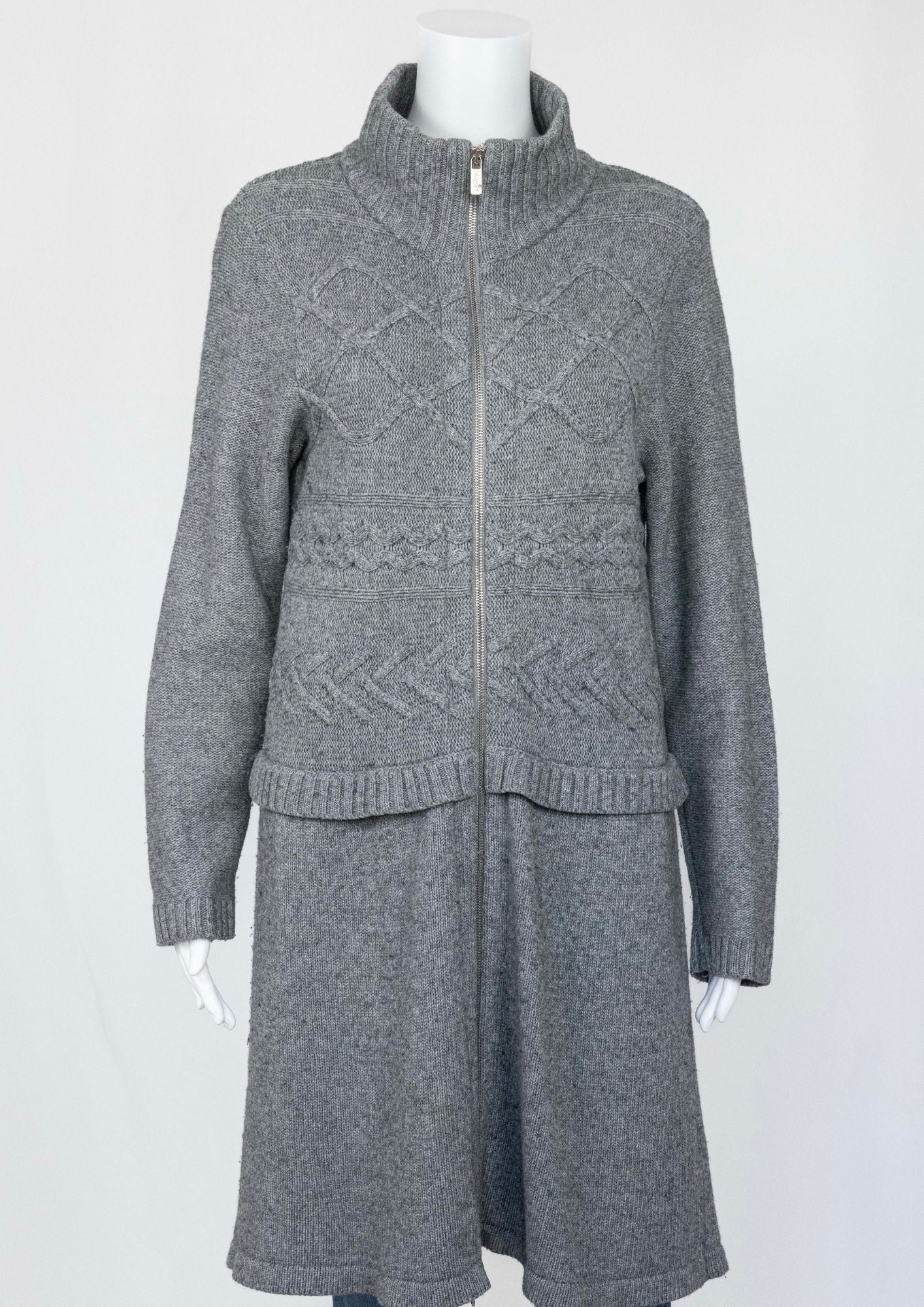 Blugirl Blumarine Grey Knit Coat - Reloved - Timeless Styles