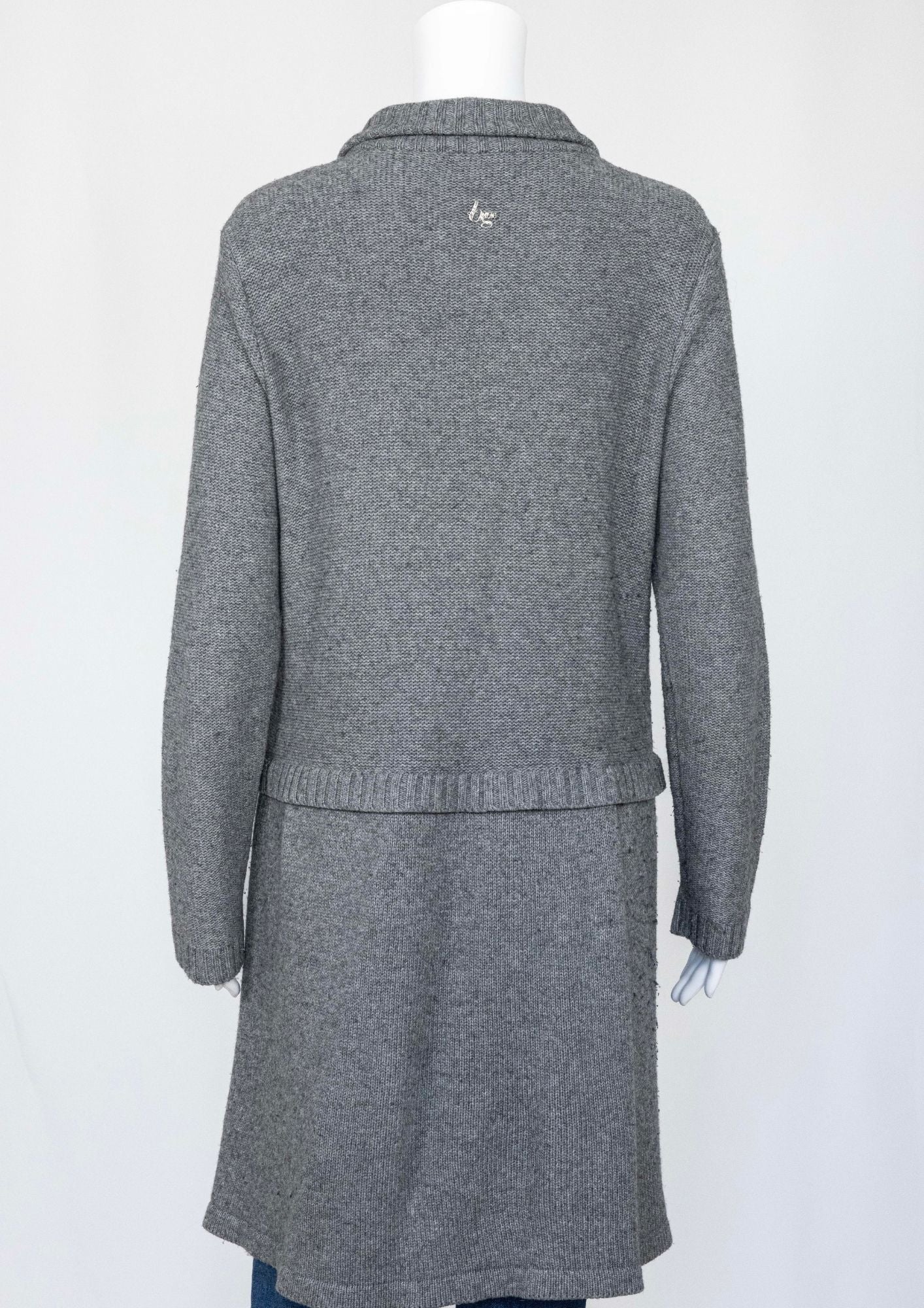 Blugirl Blumarine Grey Knit Coat - Reloved - Timeless Styles