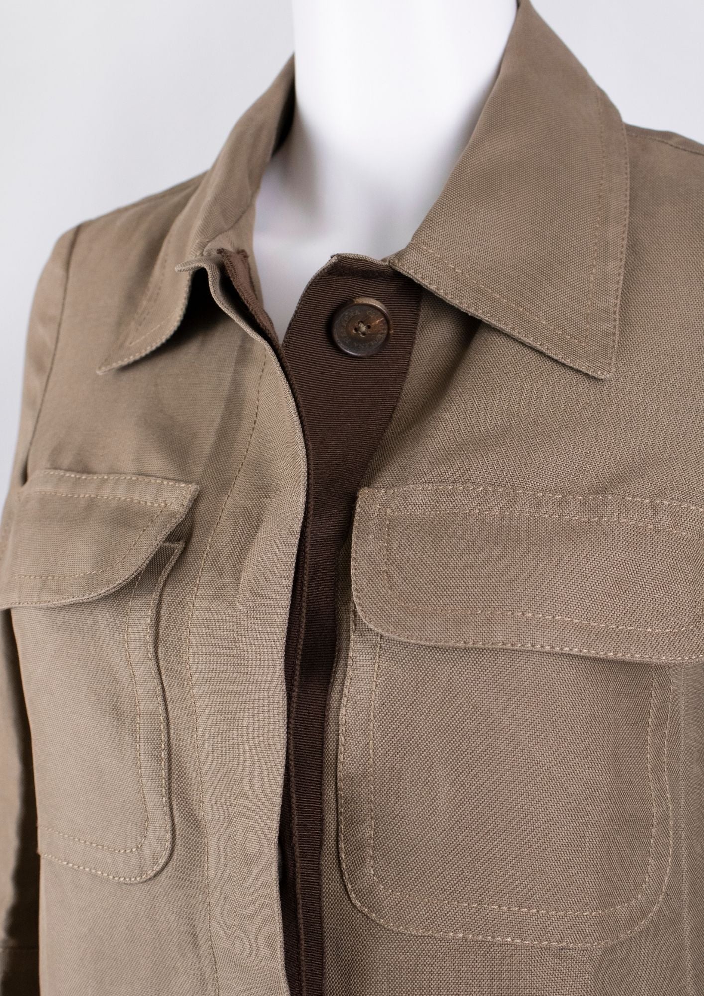 Carolina Herrera Khaki Utility Jacket - Reloved - Timeless Styles