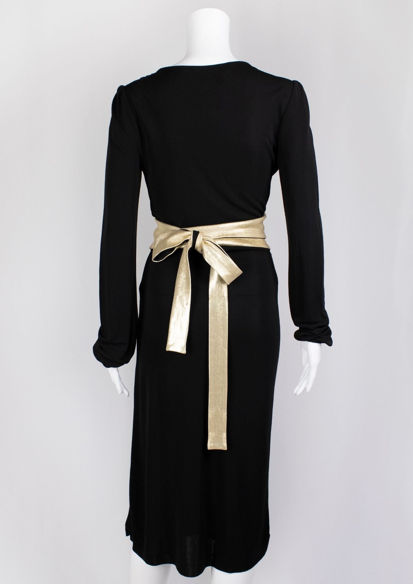 Diane Von Furstenberg Black & Gold Dress - Reloved - Timeless Styles