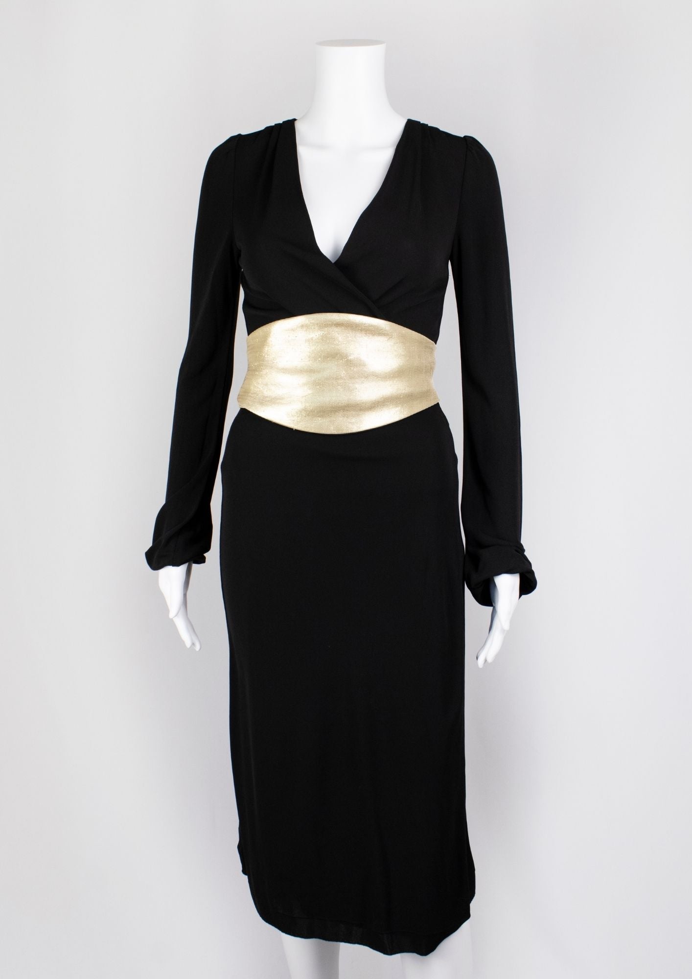 Diane Von Furstenberg Black & Gold Dress - Reloved - Timeless Styles