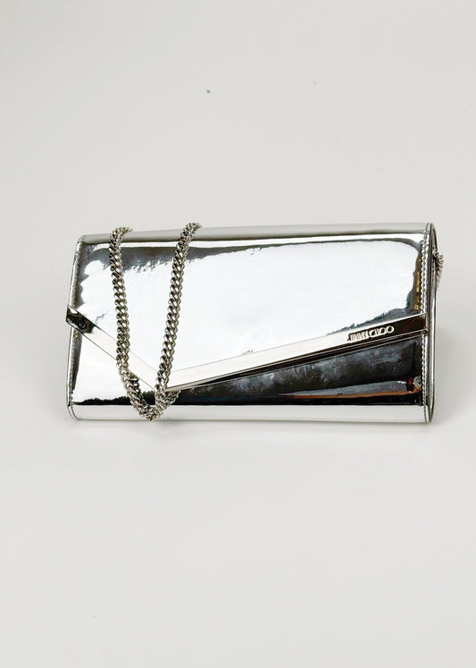 Jimmy Choo Silver Clutch Bag - Reloved - Timeless Styles