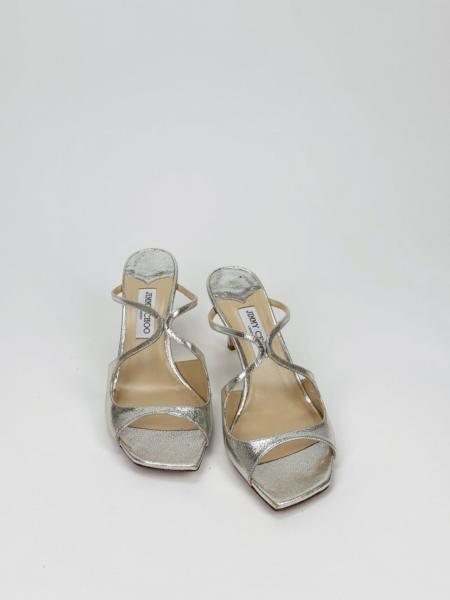Jimmy Choo Silver Leather Mules - Reloved - Timeless Styles