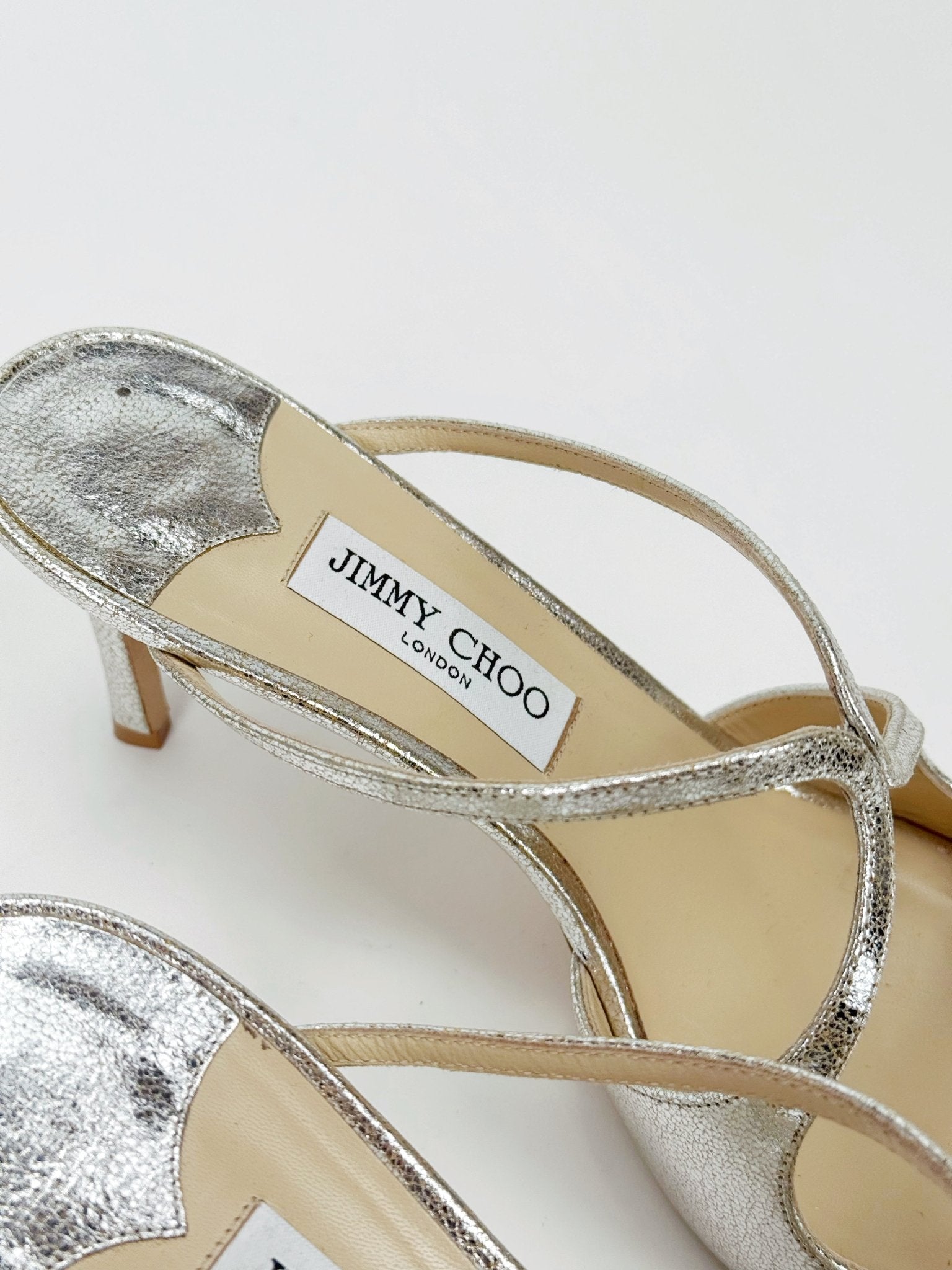 Jimmy Choo Silver Leather Mules - Reloved - Timeless Styles