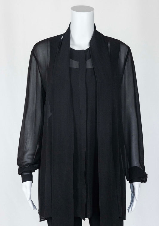Joseph Black Sheer Top - Reloved - Timeless Styles