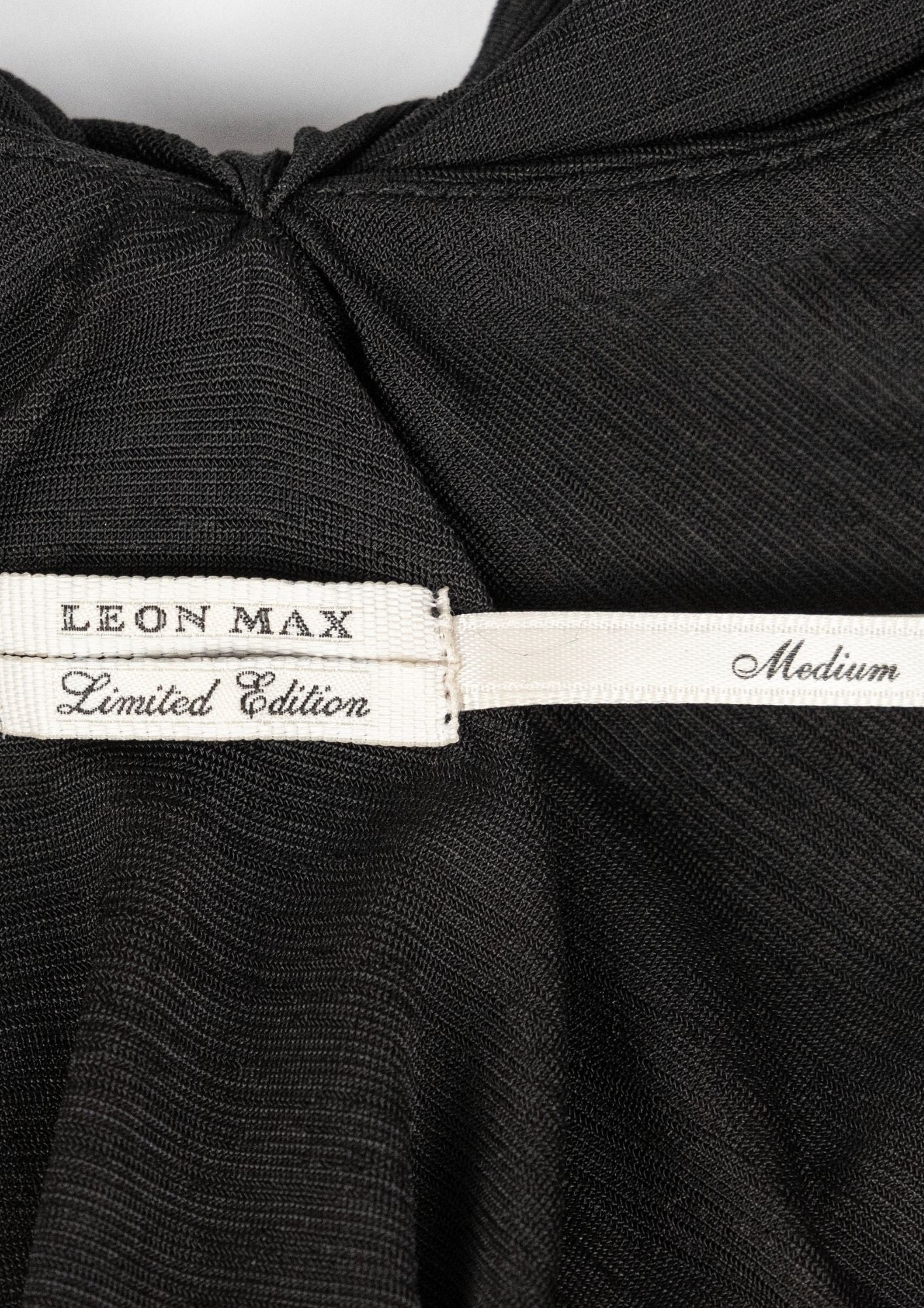 Leon Max Limited Edition Black Draped Back Dress - Reloved - Timeless Styles