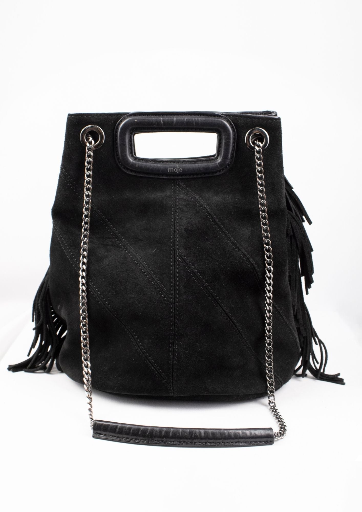 Maje Black Fringe Bag - Reloved - Timeless Styles