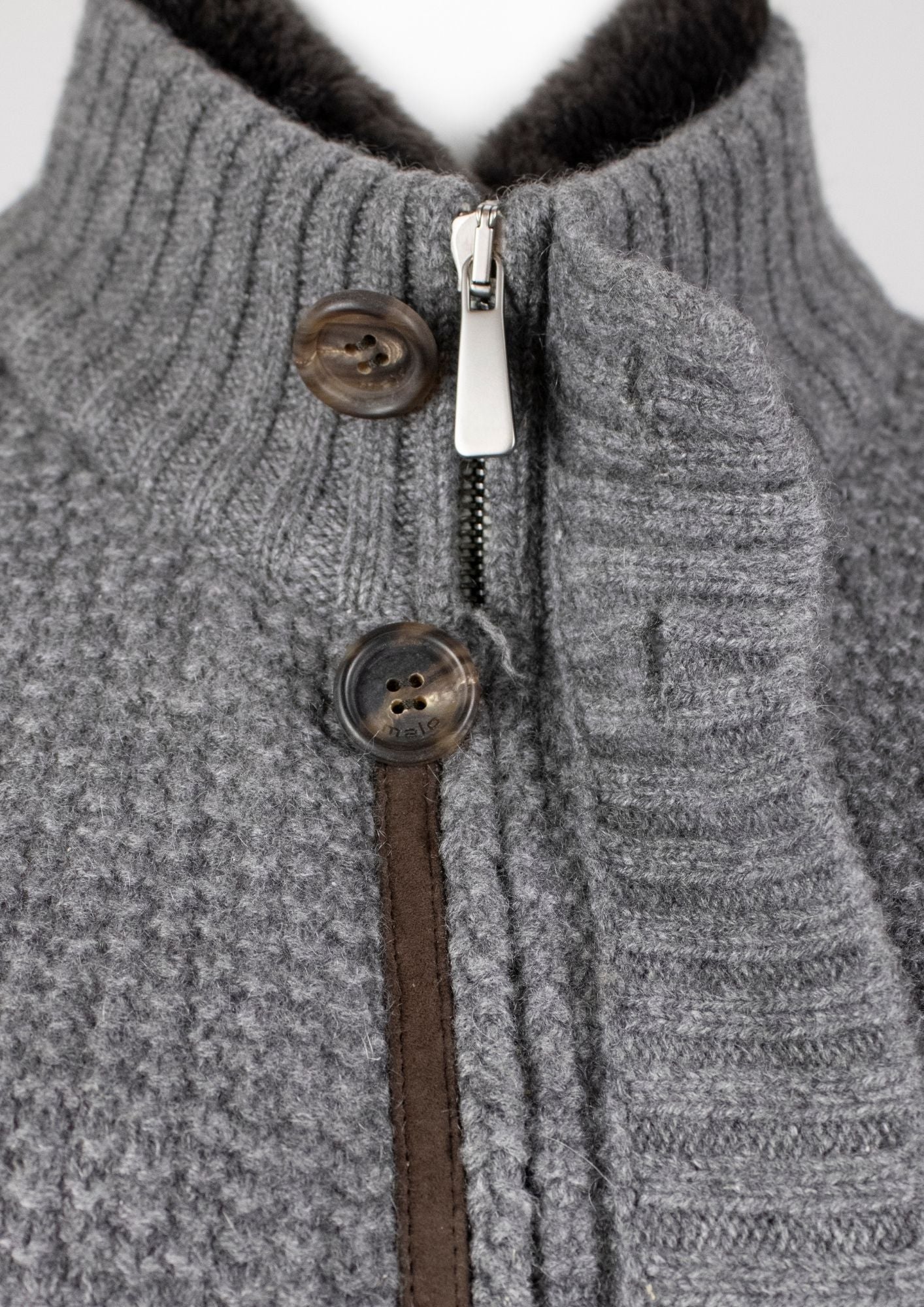 Malo Grey Button - Up Jumper - Reloved - Timeless Styles