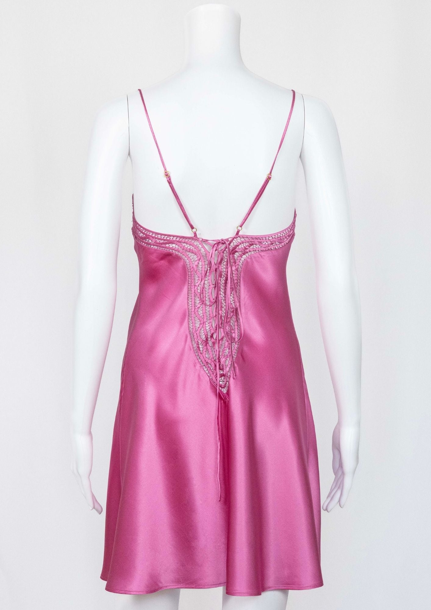 Marjolaine Pink Lace Slip Dress - Reloved - Timeless Styles