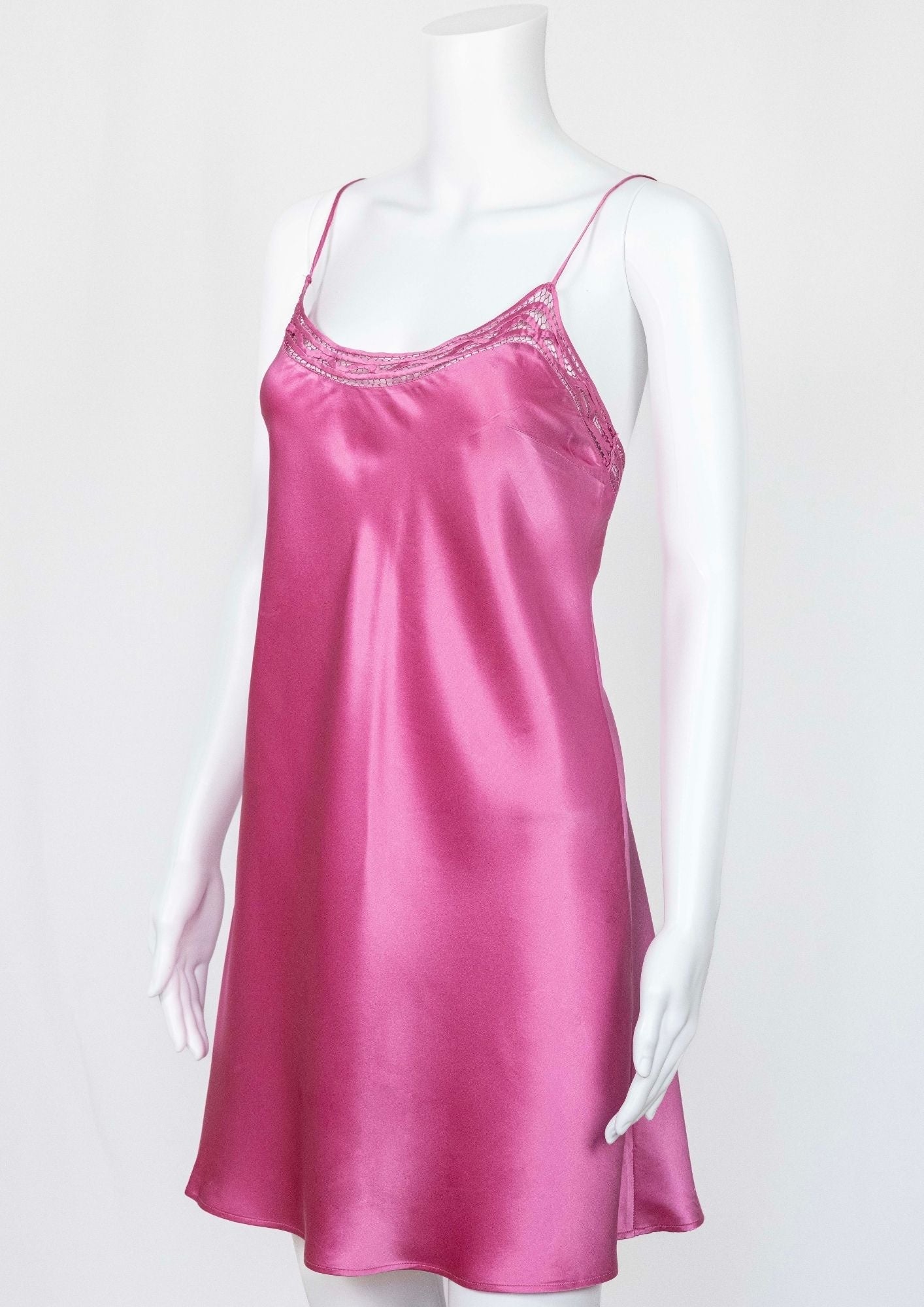 Marjolaine Pink Lace Slip Dress - Reloved - Timeless Styles