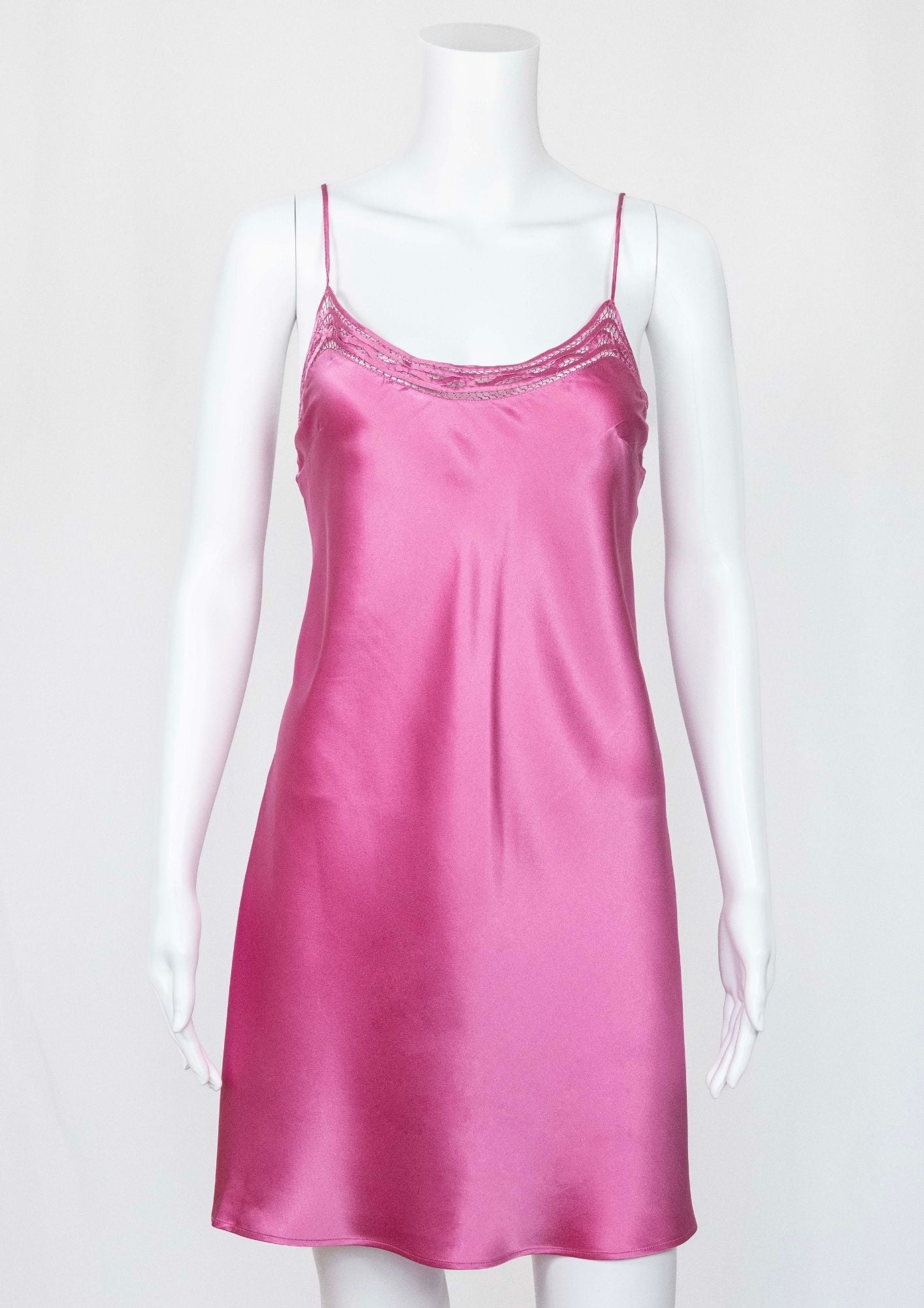 Marjolaine Pink Lace Slip Dress - Reloved - Timeless Styles