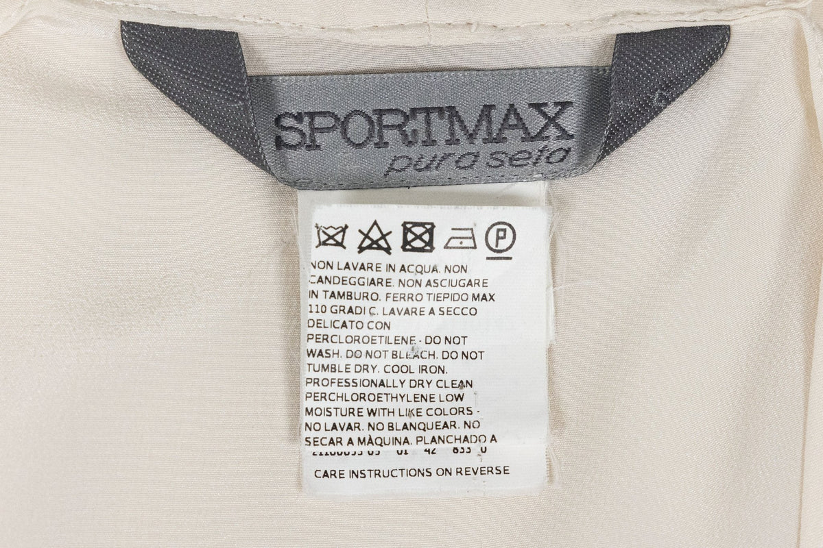 Sportsmax Off-White Silk Top - Reloved - Evening and Occasion Wear
